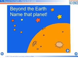 7L  Beyond the Earth – Name that planet   