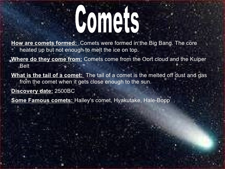 comets of composition system Solar