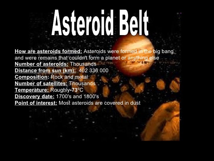 How are asteroids formed?