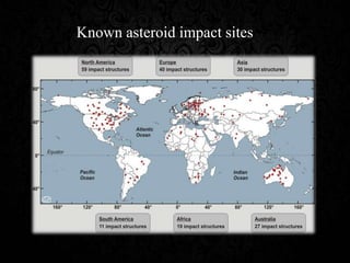 Known asteroid impact sites
 