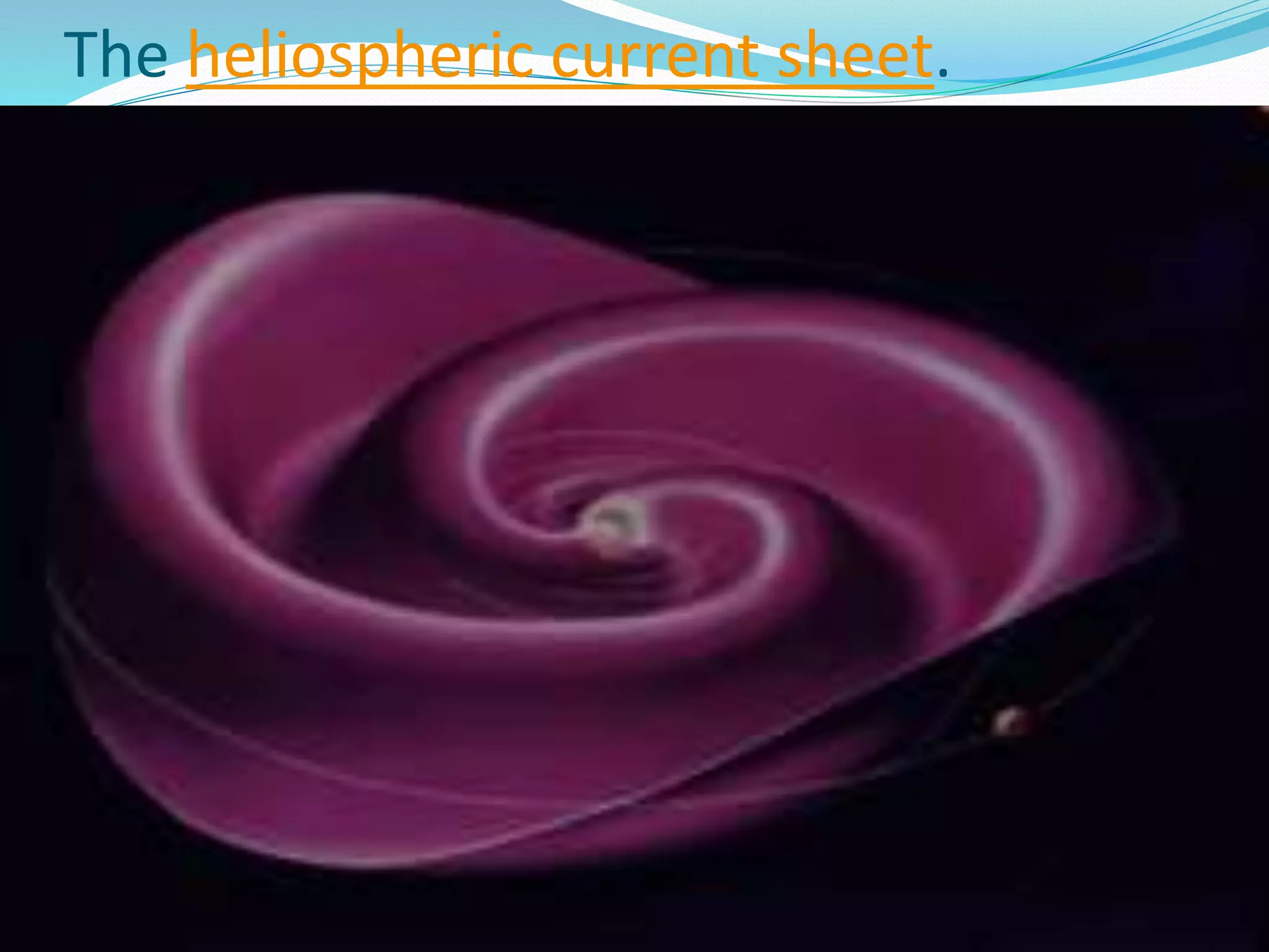 The heliospheric current sheet.
 