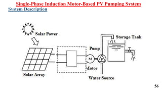 Single-Phase Induction Motor-Based PV Pumping System
System Description
56
 