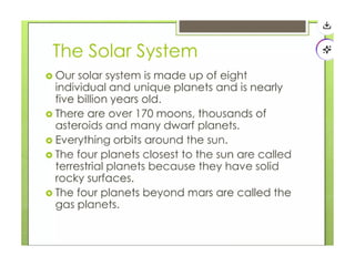 The Solar System and its components. pptx | PPTX
