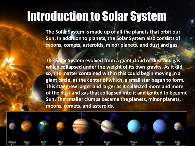 short presentation on solar system