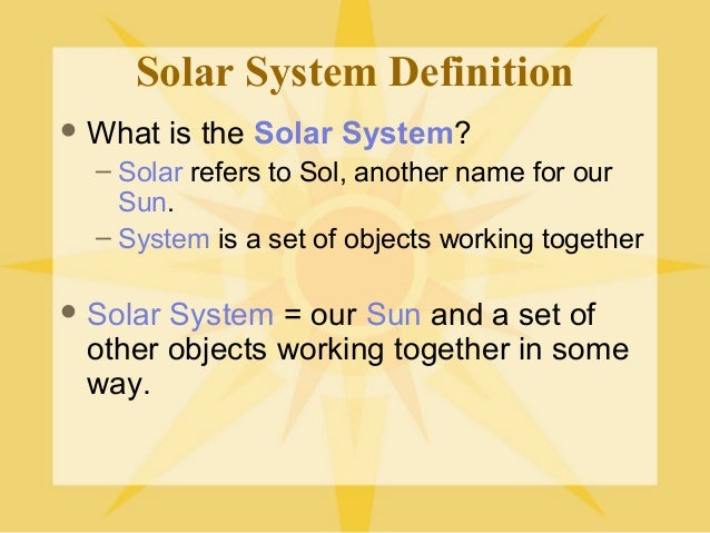 Solar System Data Inv. 1-1