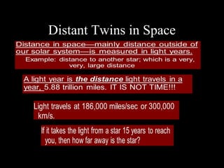 Distant Twins in Space
 