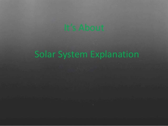 Presentasi Sistem Tata Suryaㅡsolar System Explanation