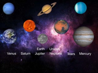 MercuryVenus
Earth
MarsSaturn
Uranus
Jupiter Neptune
 