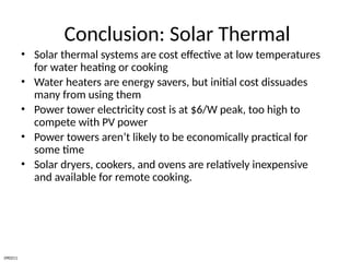 Solar thermal system in solar energy system | PPT