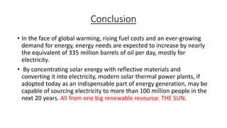 Solar Thermal Power | PPTX