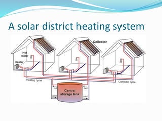 A solar district heating system
 