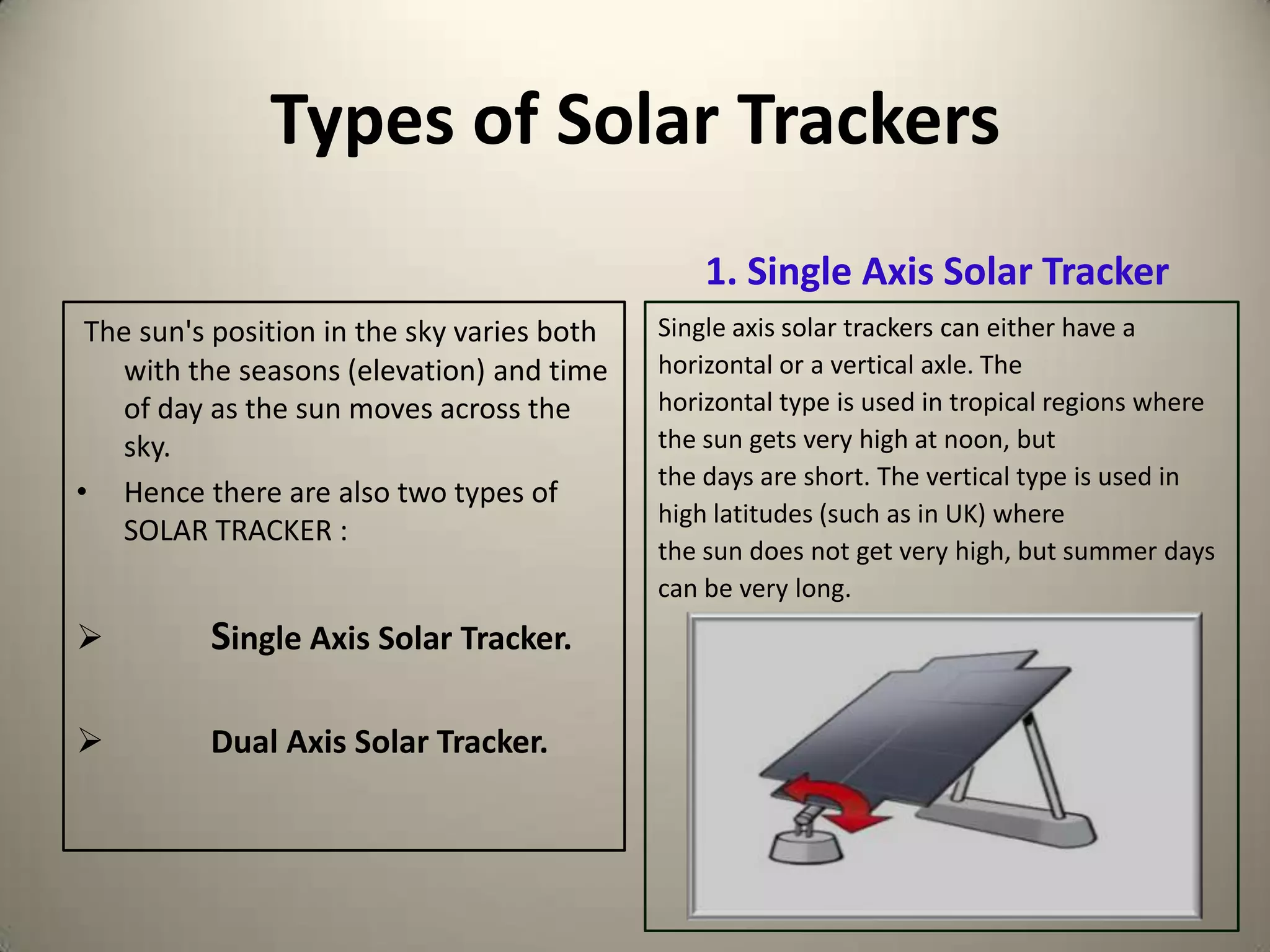Solar tracker | PPTX