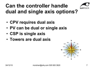 Solar Tracking Controller Atributes | PPT | Technology & Computing