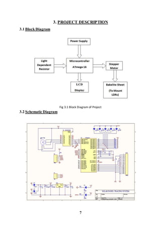 7
3. PROJECT DESCRIPTION
3.1 Block Diagram
Fig 3.1 Block Diagram of Project
3.2 Schematic Diagram
 