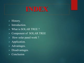 Solar tree seminar ppt | PPTX