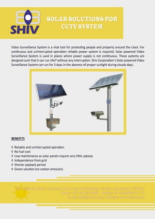 Solar video surveillance system