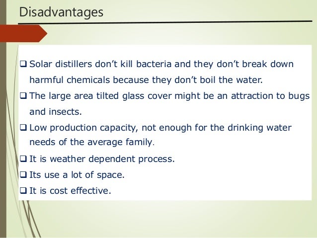 solar water distillation water distillation process