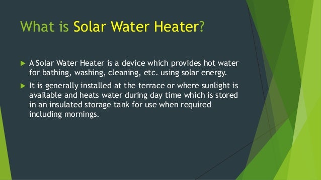 Solar Water Heater