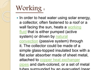 Solar water heater | PPTX