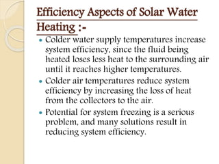 Solar water heater | PPTX