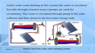 Solar water heater & solar water heating system | PPTX