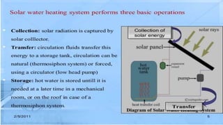 Solar water heater & solar water heating system | PPTX