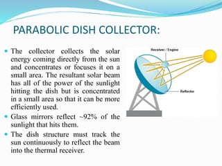 Parabolic Disc Solar water heating | PPTX