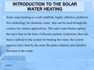 Solar water heating system | PPT