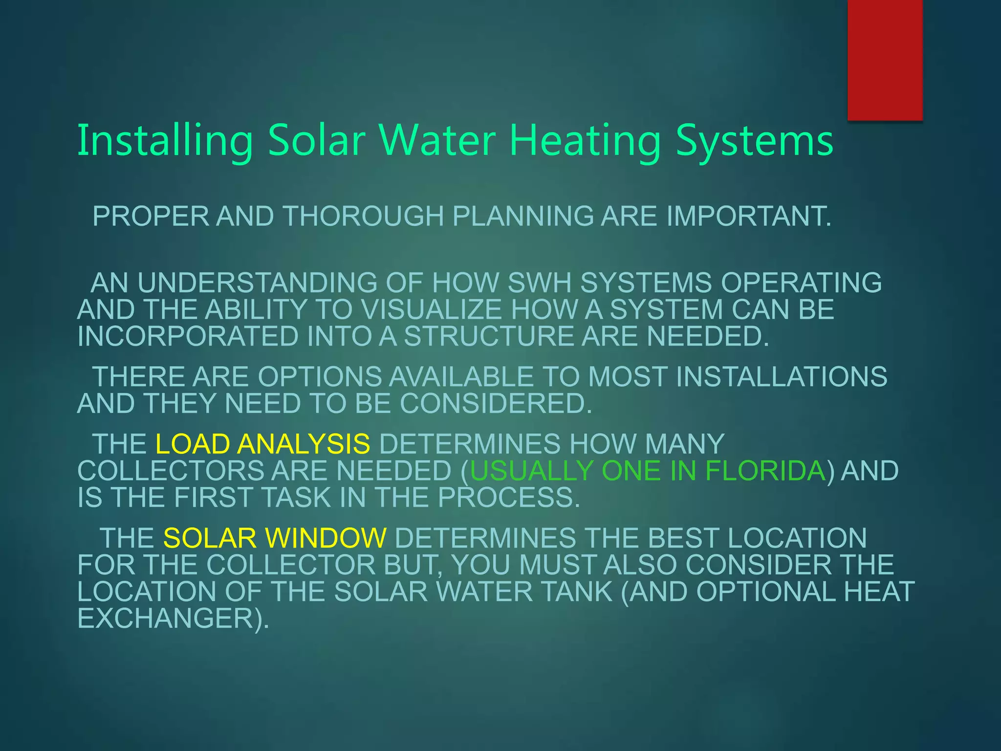 Solar Water Heating System Installation