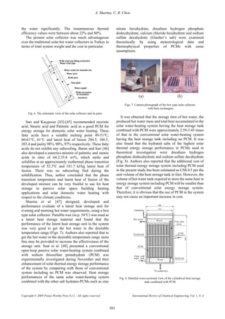 Solar water heating with phase change materials | PDF