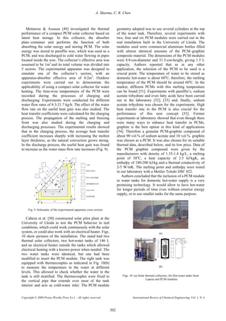 Solar water heating with phase change materials | PDF