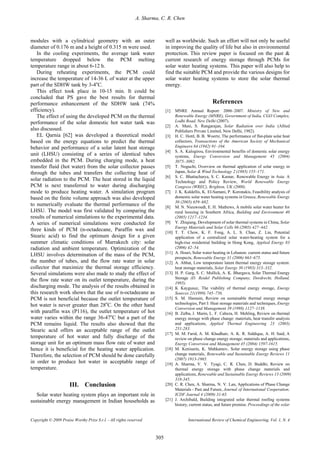 Solar water heating with phase change materials | PDF