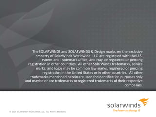 SolarWinds Application Performance End User Survey (Australia)