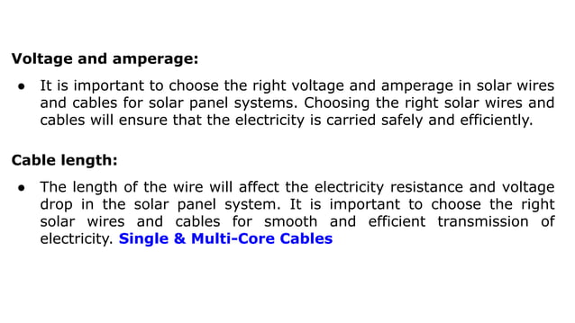 Solar Wires and Cables: A Comprehensive Guide | PDF