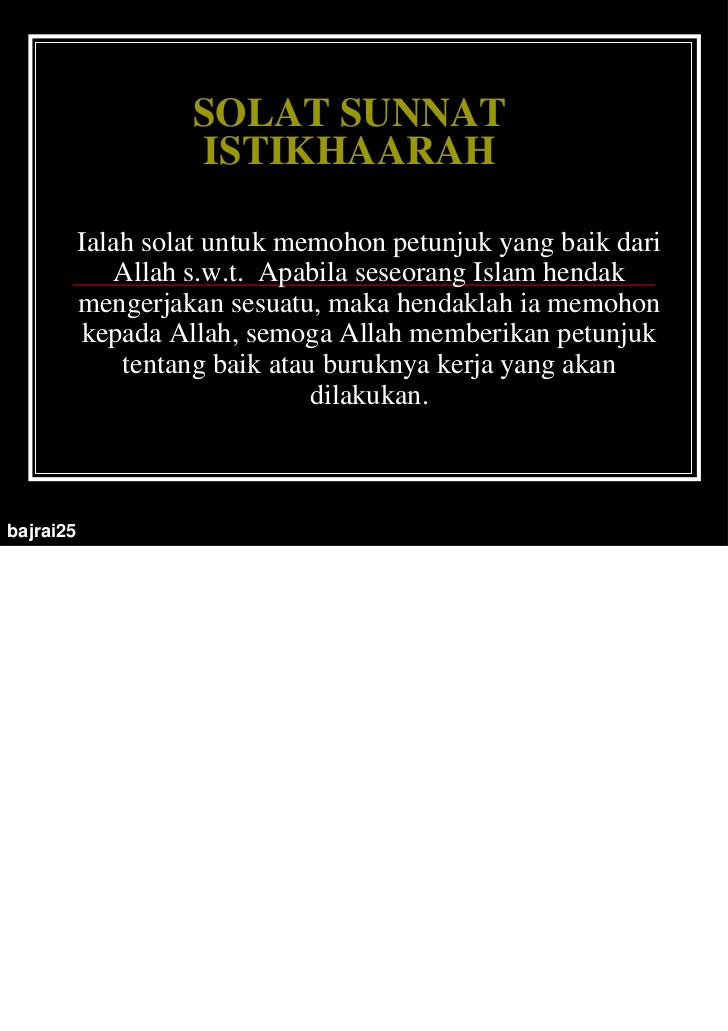 Solat Solat Sunat Cara Cara Melakukan