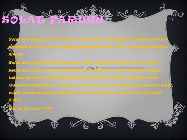 Solat Fardhu Kump Shasha 1