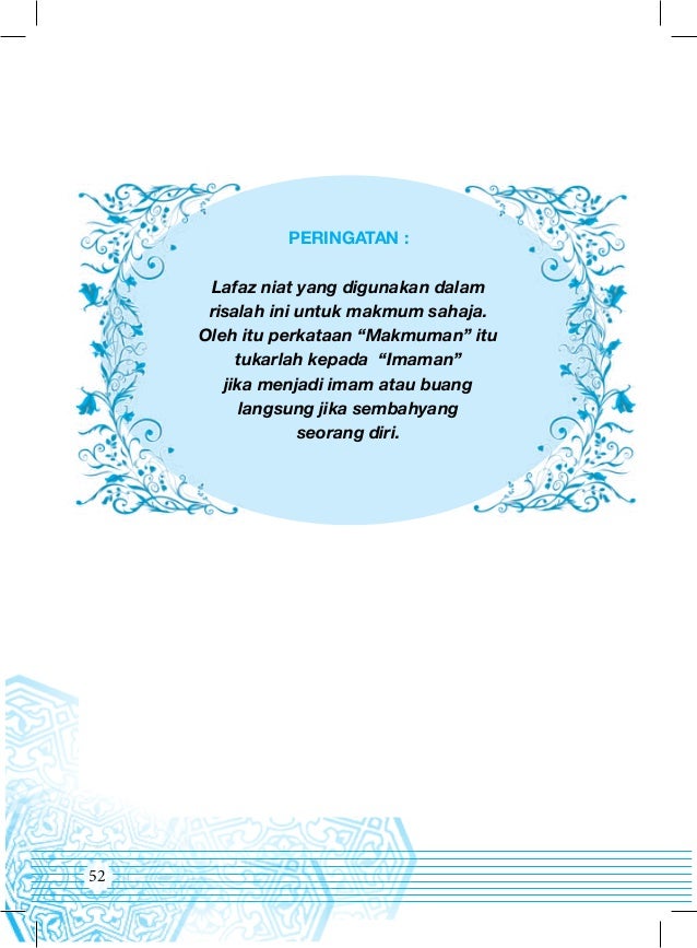 Panduan Sembahyang Tarawih