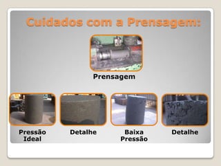 Cuidados com a Prensagem:



                Prensagem




Pressão   Detalhe     Baixa    Detalhe
 Ideal               Pressão
 