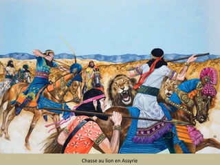 Chasse au lion en Assyrie