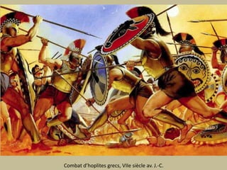 Combat d’hoplites grecs, VIIe siècle av. J.-C.