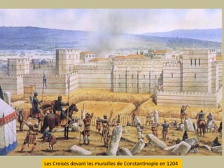 Les Croisés devant les murailles de Constantinople en 1204