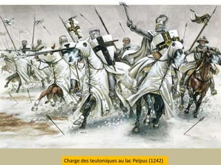 Charge des teutoniques au lac Peïpus (1242)