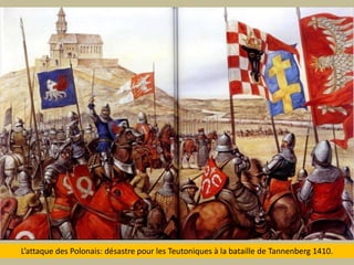 L’attaque des Polonais: désastre pour les Teutoniques à la bataille de Tannenberg 1410.