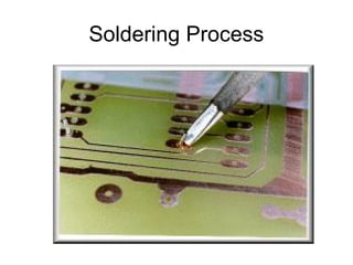 The process of making an electrical connection by melting low ...