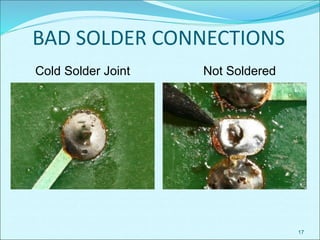 BAD SOLDER CONNECTIONS
17
Cold Solder Joint Not Soldered
 