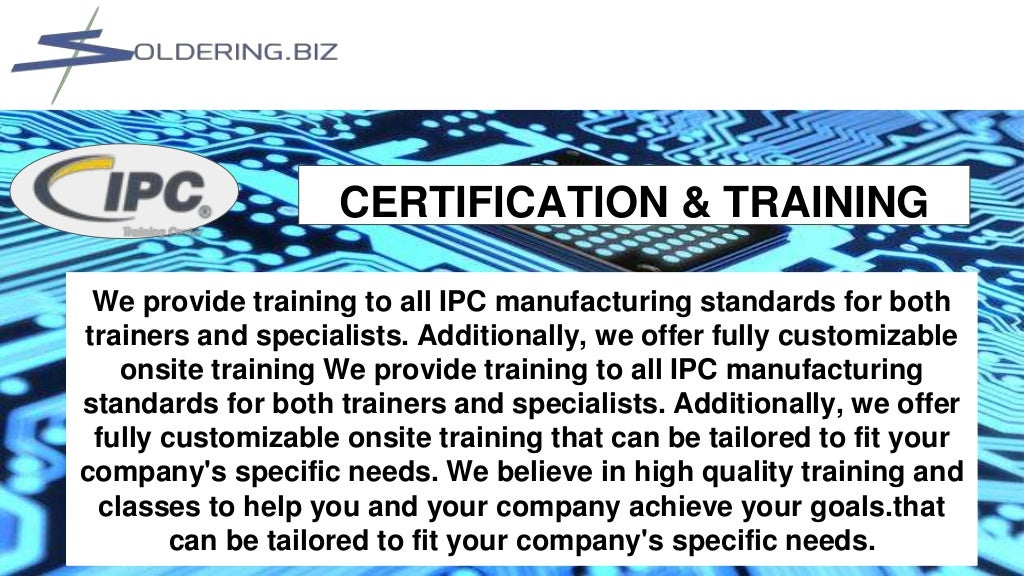 Soldering Training & Certifications