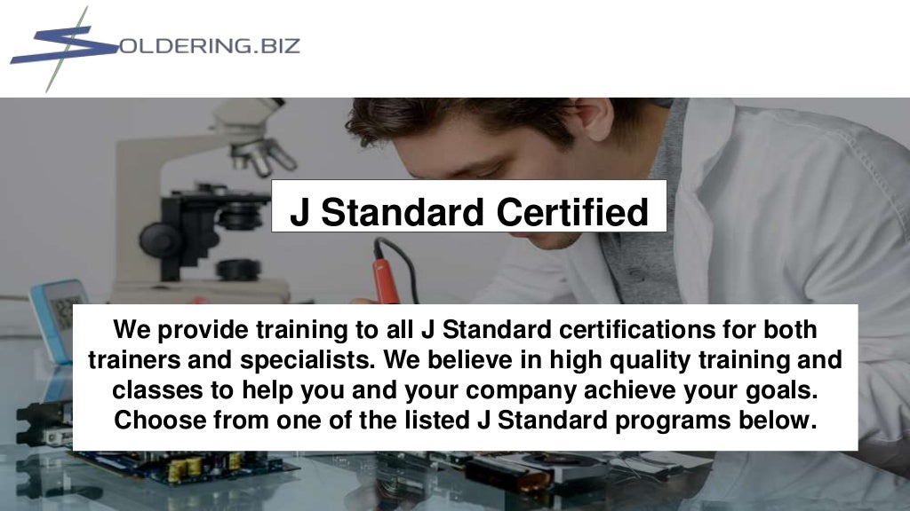 Soldering Training & Certifications