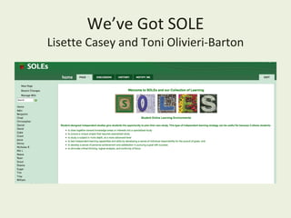 We’ve Got SOLE Lisette Casey and Toni Olivieri-Barton 