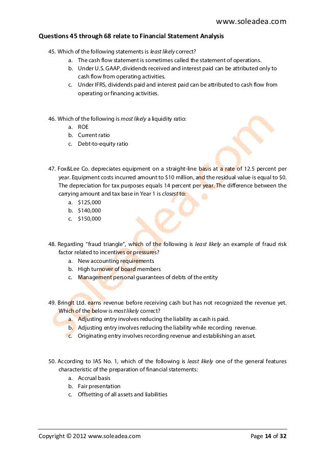 CFA LEVEL 1 mock-exam