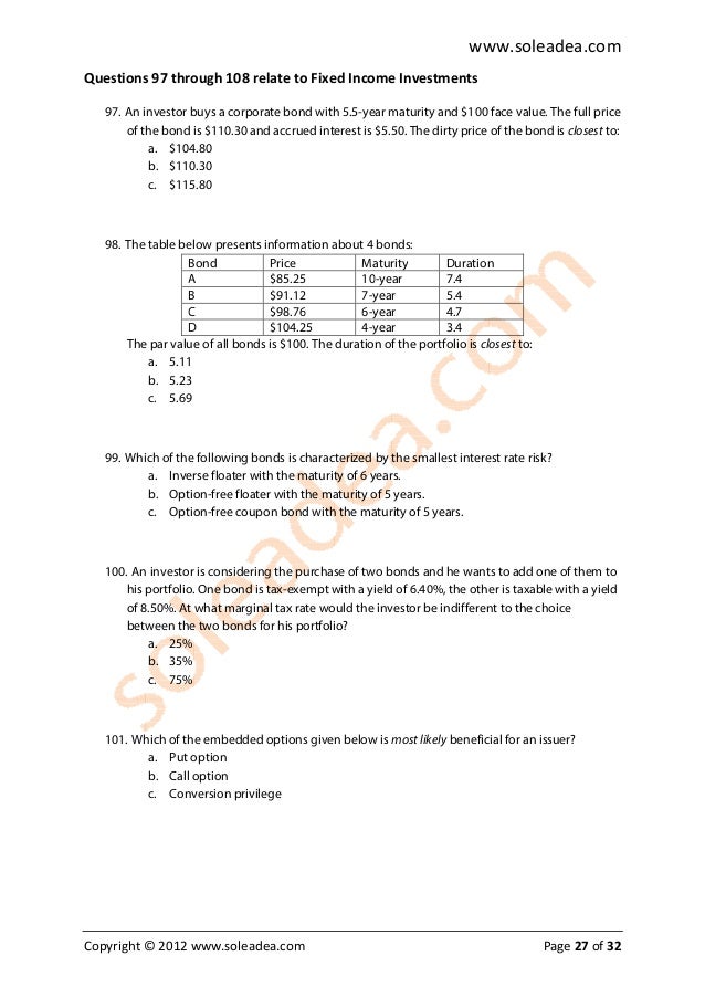 CFA LEVEL 1 mock-exam